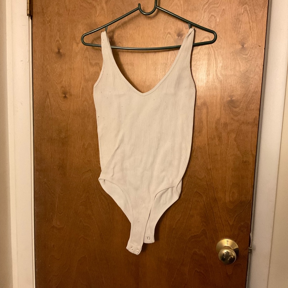 Ribbed Cream Bodysuit